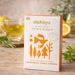 אריזת תה צמחי עם לימון